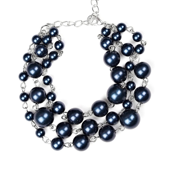 Paparazzi Deep Blue Beaded Bracelet - Picture 1 of 1